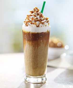 Caramel crunch frappe