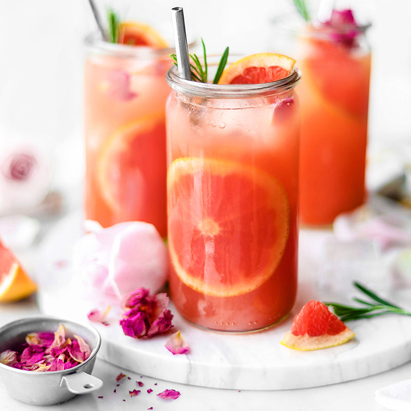 Pink grapefruit ice tea